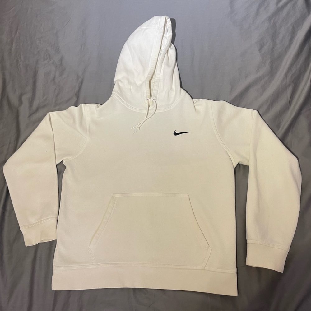 Nike White Pull over Hoodie